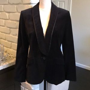 Ann Taylor Velvet Black Blazer Tuxedo